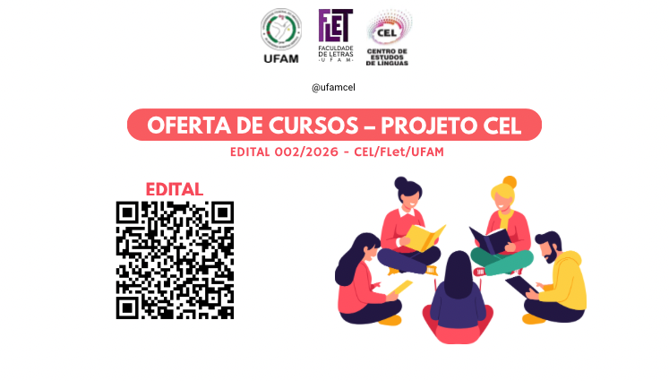 Já está disponível o edital de oferta de cursos de idiomas e de proficiência para o 2° semestre de 2026!